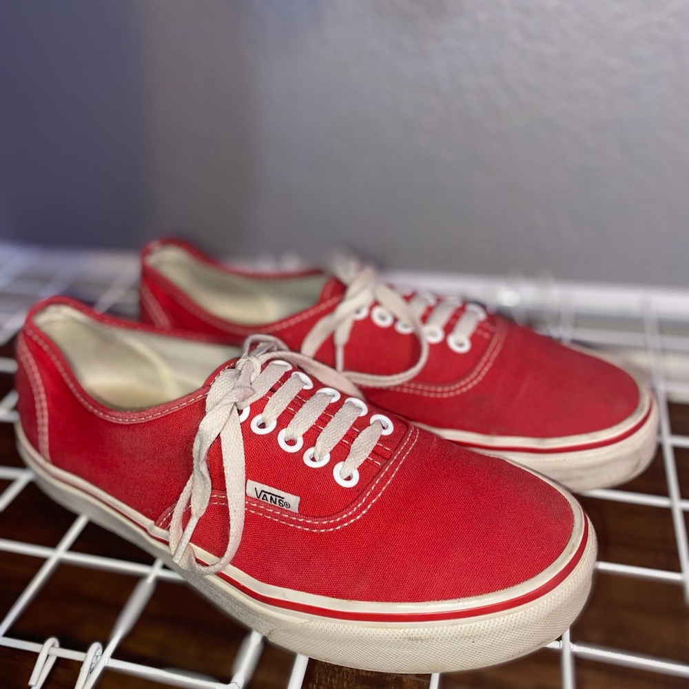 Red authentic vans